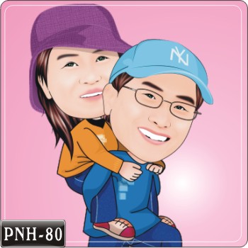 PNH-80登山雙人Q版畫